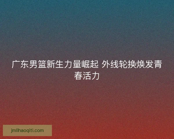 广东男篮新生力量崛起 外线轮换焕发青春活力
